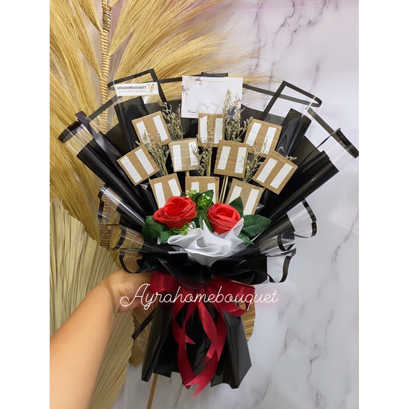 Promo [KOPI FREE BUNGA] READY Kerangka Bouquet Buket Snack Barang Kopi Foto Bumbu Dapur Polaroid