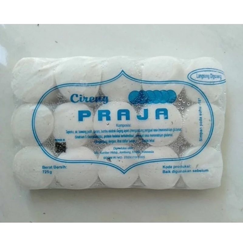 

cireng praja Bentuk coin isi 100 pcs