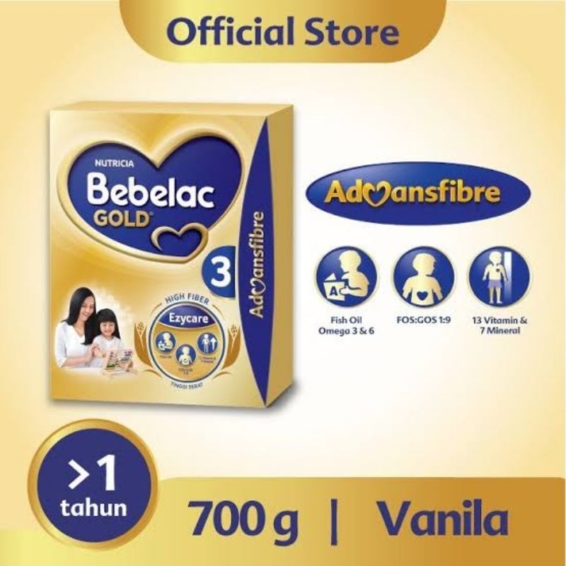 SUSU FORMULA PENAMBAH BERAT BADAN BEBELAC GOLD 3 SUSU BUBUK VANILA MADU VANILLA COKLAT MADU ANAK 1 2