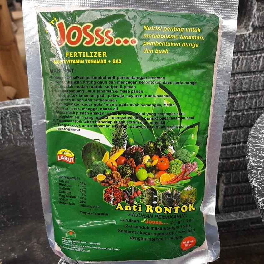 Bestseller Pupuk Bunga dan Buah Joss Anti Rontok