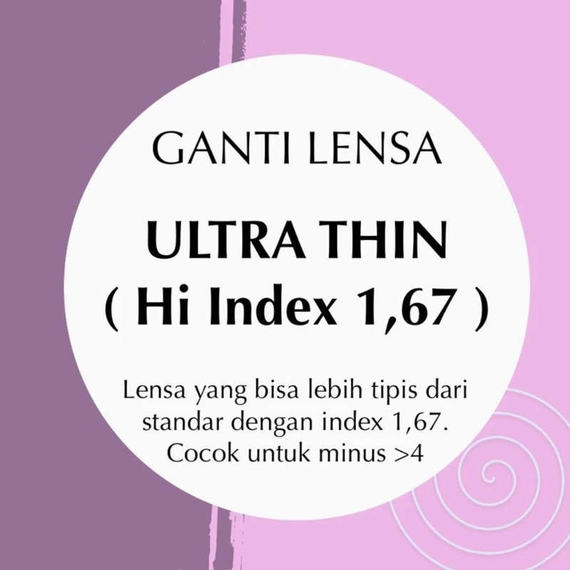LENSA PERTIPIS HI INDEX 1.67