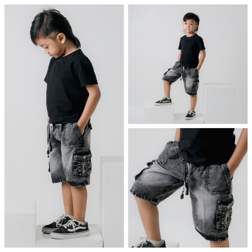 Celana Cargo Anak / Celana Jeans Anak / Celana Cargo Premium Umur 2 - 6 tahun