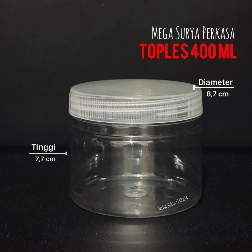 Toples Plastik 250-300 ml-Toples Tabung 250 ml-Toples Kue-Hampers Pack 250 ml Jar 250 ml (20 Pcs)
