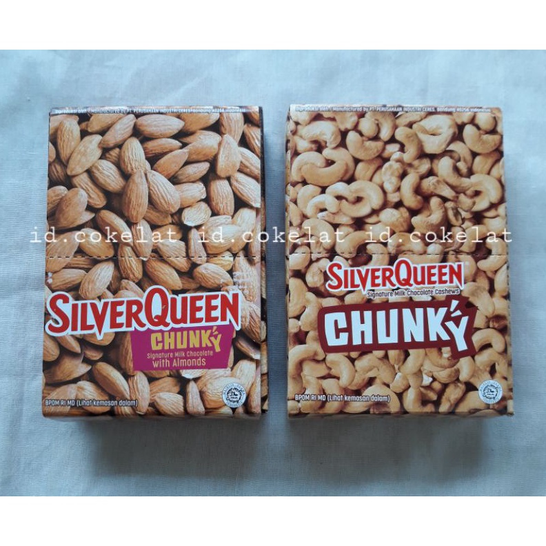 

12.12 Promo Brand COKLAT SILVERQUEEN CHUNKYBAR CASHEW 30GR ISI 12PC - 1 BOX !
