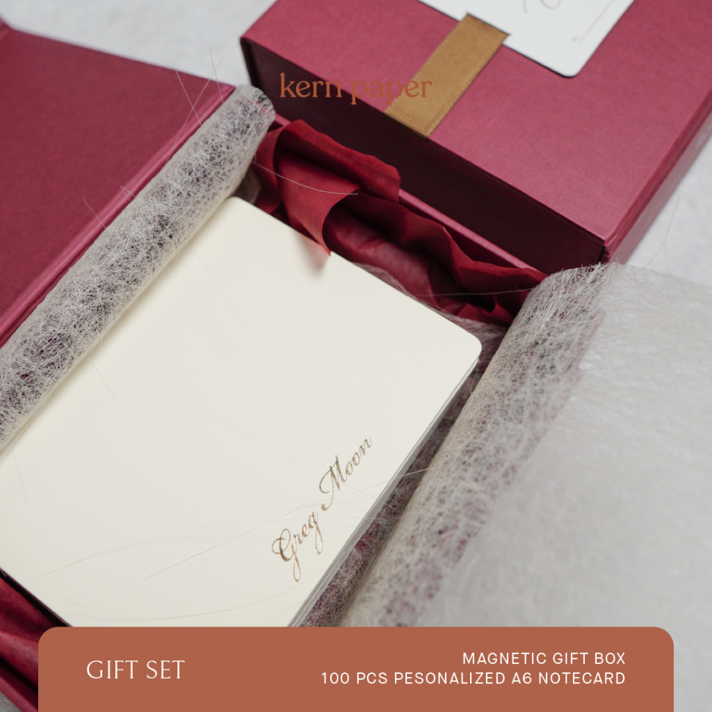 

Kern Paper Gift Set - Ruby | Hampers Custom Notecard A6 Box Kotak Kado