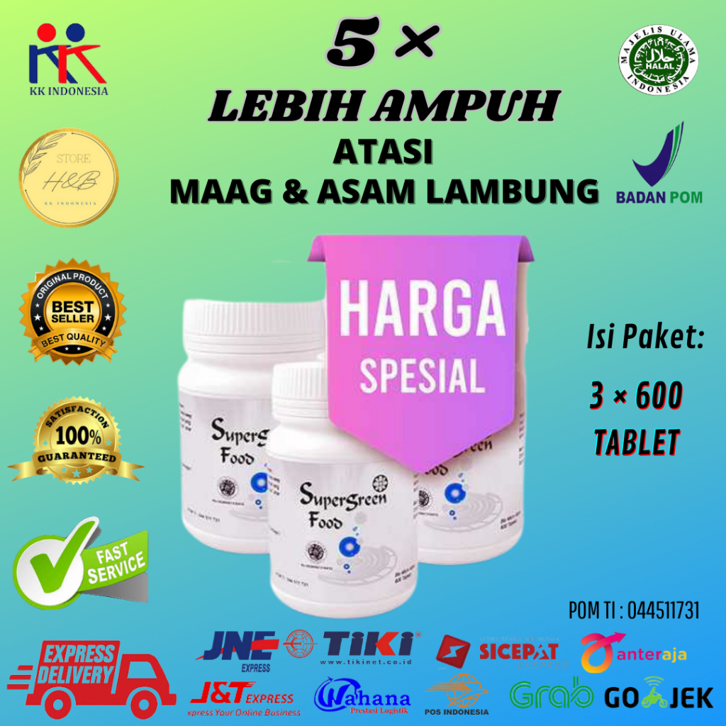 Supergreenfood SGF Suplemen Chlorella Spirulina Herbal Alami Cegah & Atasi Gula | Diabetes Melitus