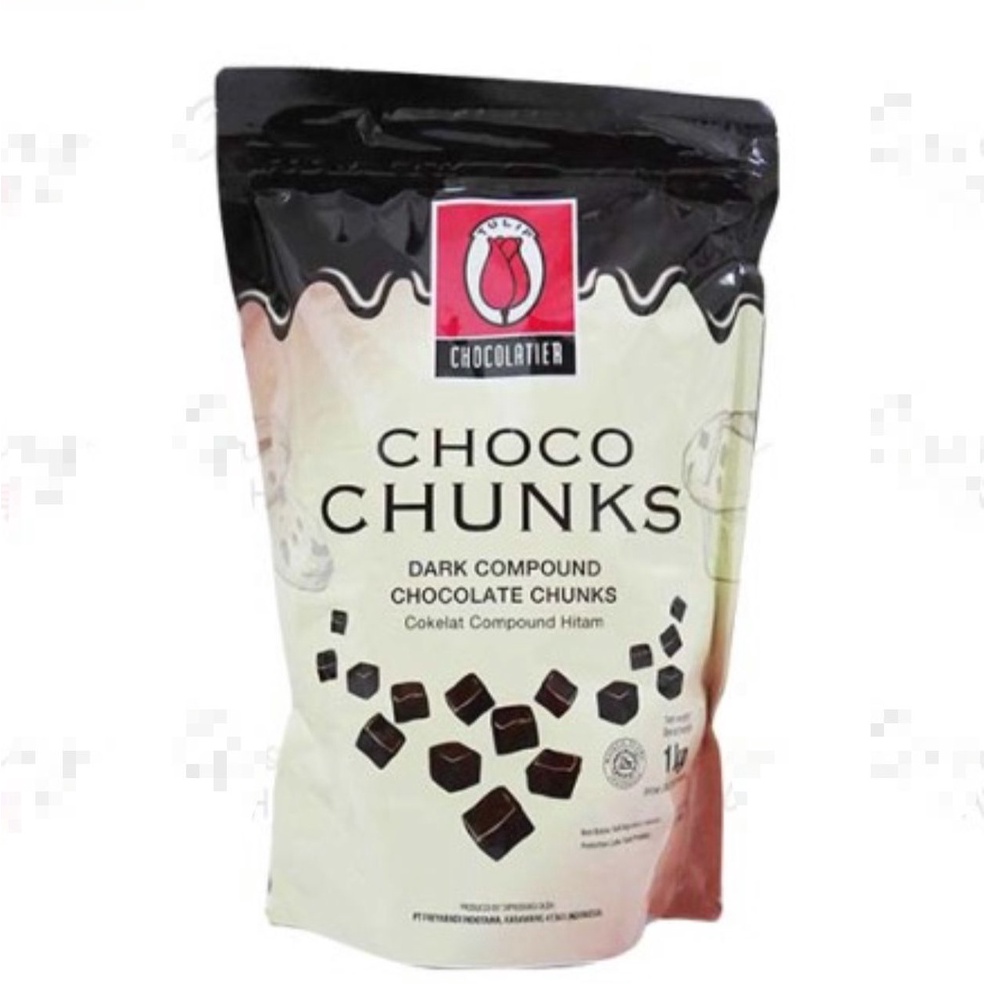 

KODE HYS067 Tulip Choco Chunks 1kg - Cokelat Tulip Chocolate Compound
