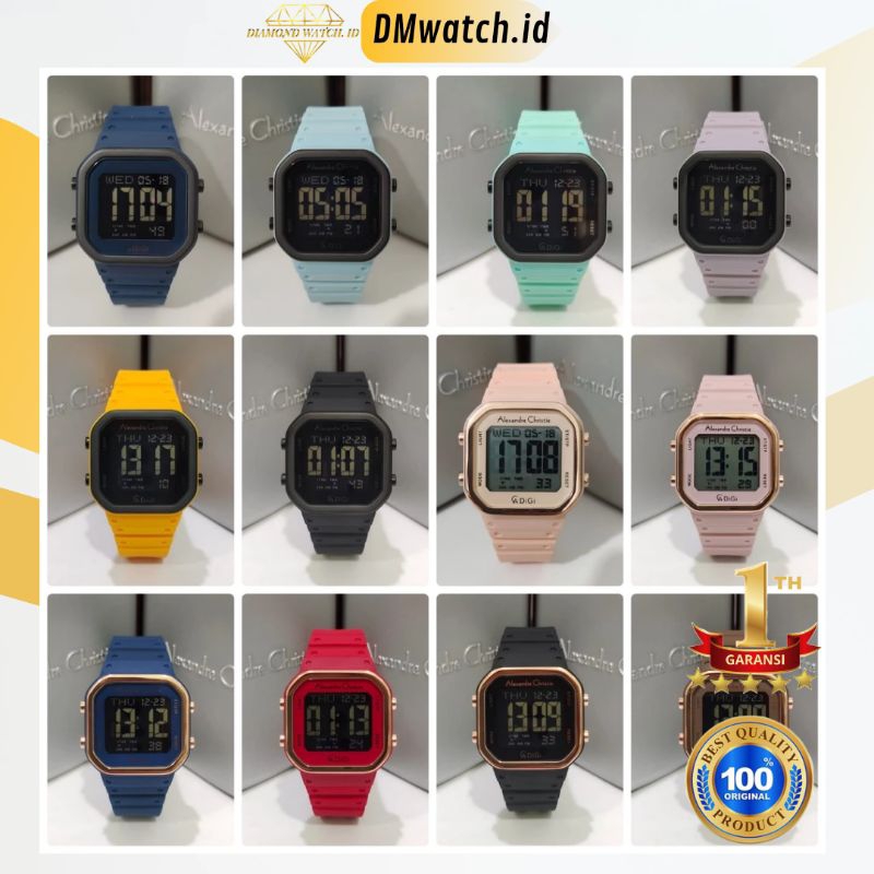 Jam Wanita Digital Alexandre Christie AC9347  Original Garansi Resmi Alexander Christie 1 Tahun