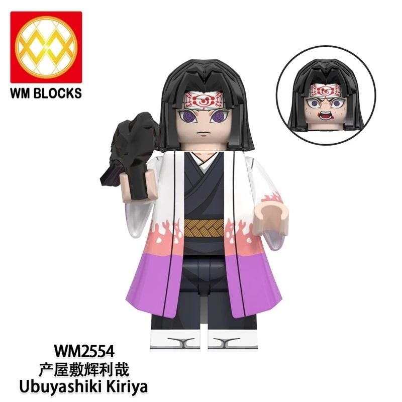 Mini Action Figure Ubuyashiki Kiriya Kimetsu No Yaiba Demon Slayer Brick Mainan Balok Rakit Hiasan P