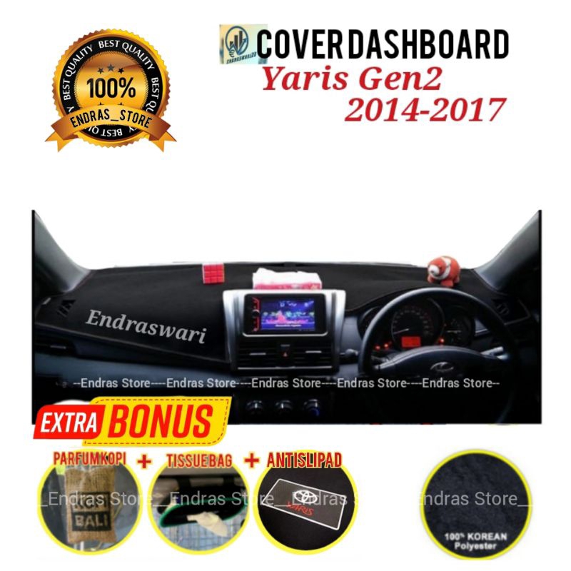 Cover Dashboard Yaris 2014-2017 Pelindung Dashboard Mobil