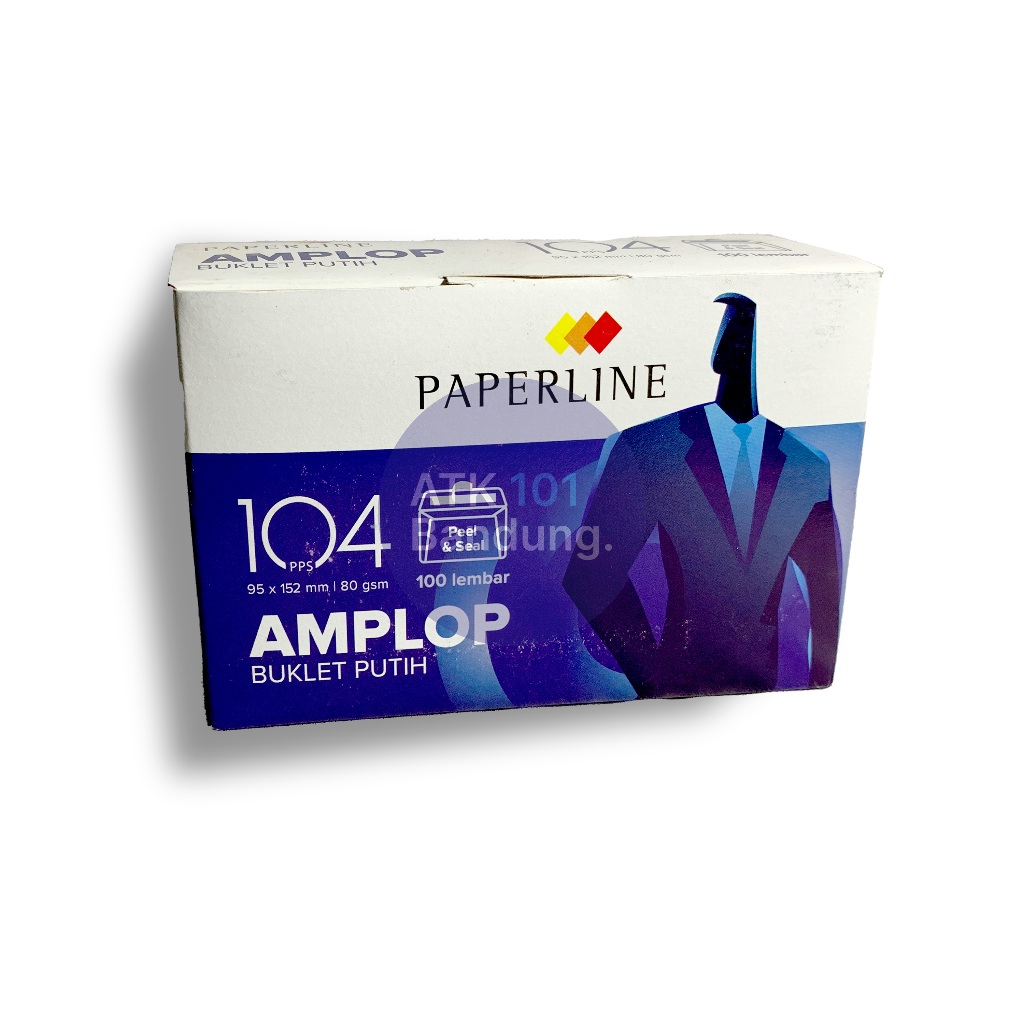 

AMPLOP POLOS PUTIH PAPERLINE 104 PPS 95 X 152 MM / 1 BOX ISI 100 PCS