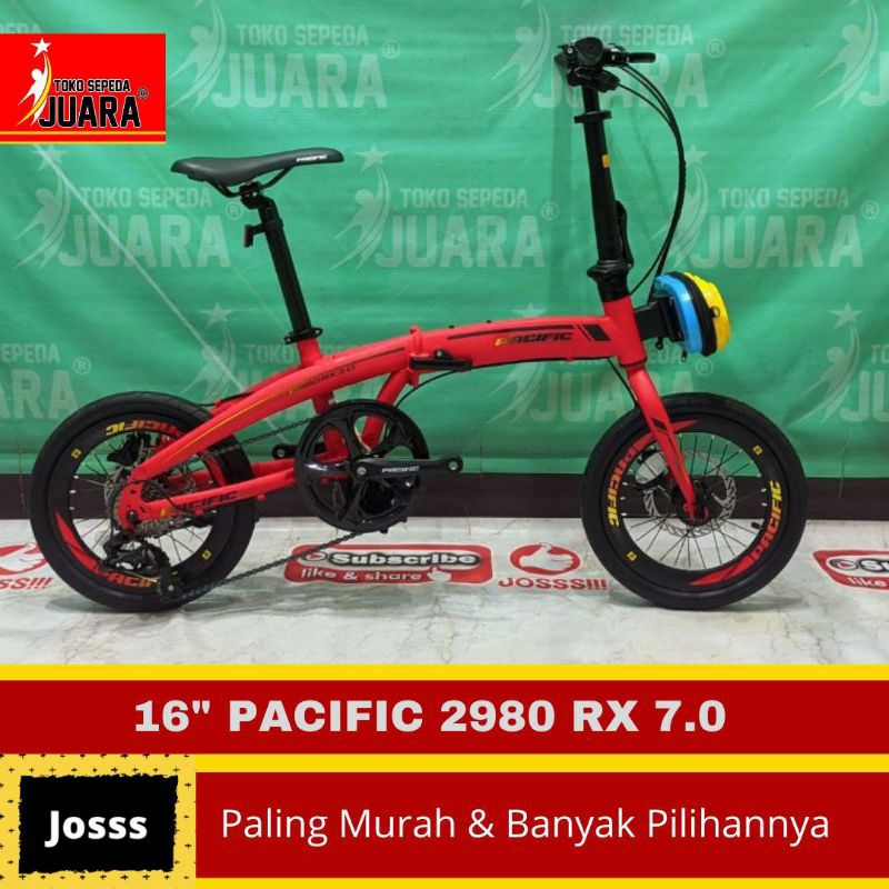 SEPEDA LIPAT PACIFIC 2980 RX 7.0 8 SPEED FOLDING 16