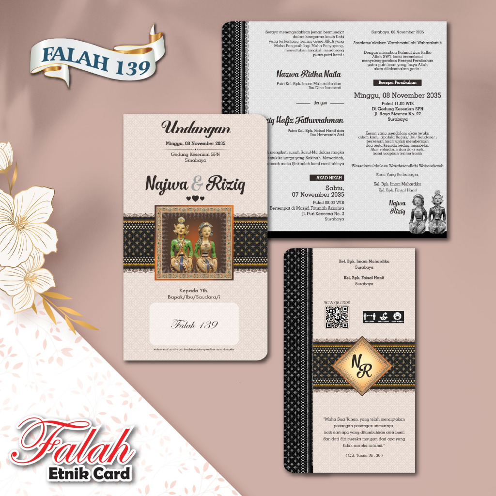 Blangko Undangan  Falah 139 | Kertas Kosong Murah|Blangko Undangan Murah|Blangko Kosong |Blangko Und