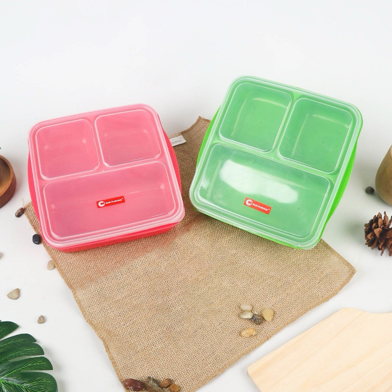 Tempat makan plastik Lunchbox plastik Tempat makan segi
