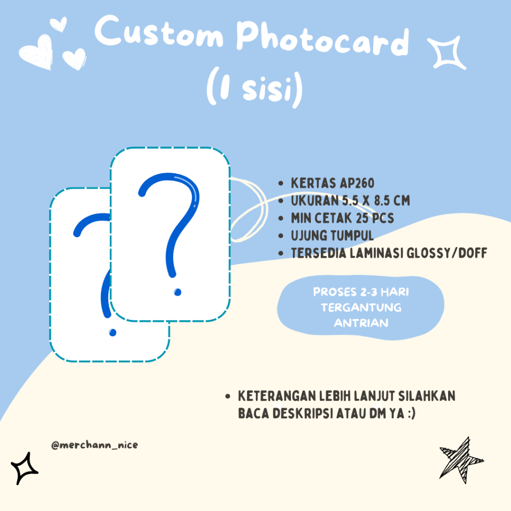 [ JASA CETAK PHOTOCARD 1 SISI ]  FREEBIES, KPOP, PRIBADI