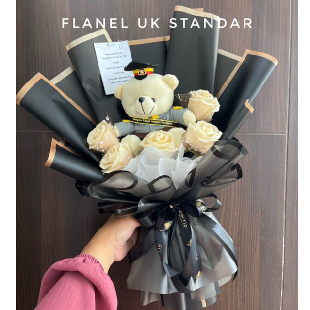 buket polisi wrap premium / buket boneka profesi polisi tni dokter perawat guru taruna akpol pelaut