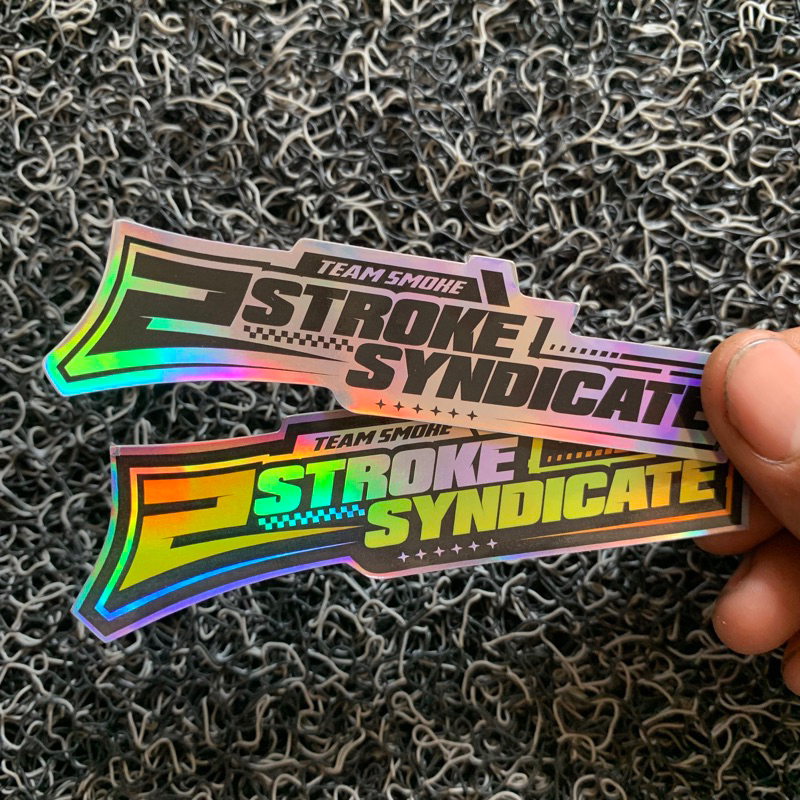 

cutting sticker hologram 2stroke syndicate