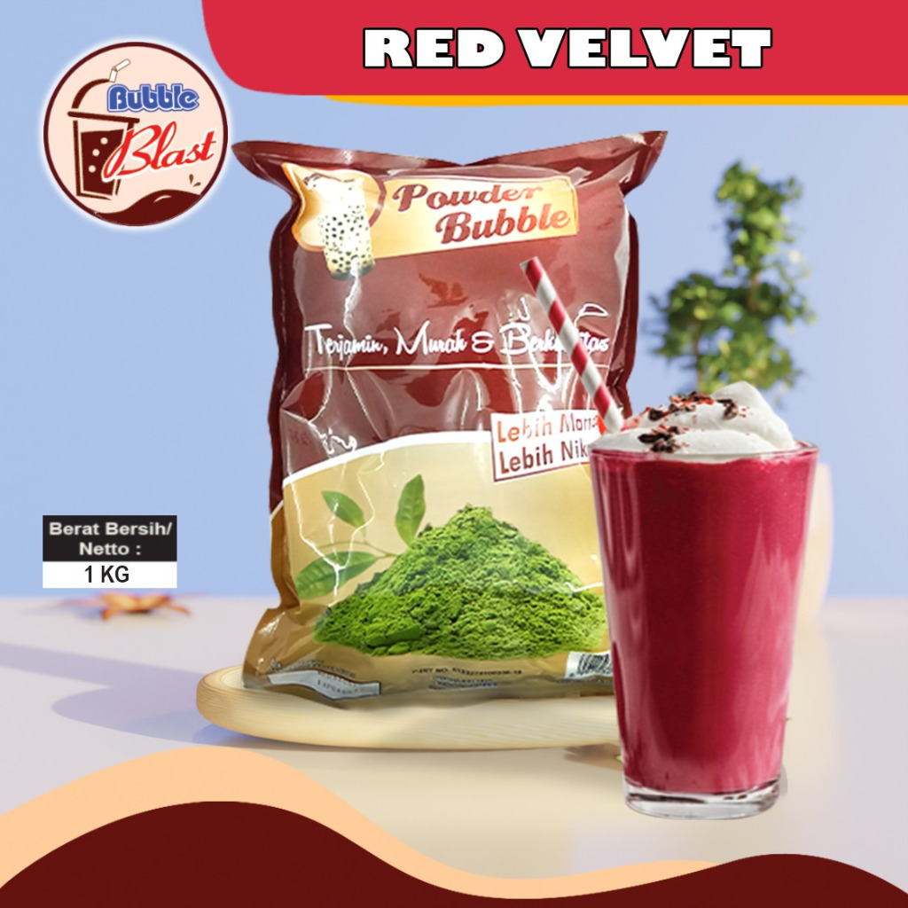 

Bubuk RED VELVET 1 KG - Bubuk Minuman Rasa Redvelvet - MIX Creamer + Gula / Powder Drink