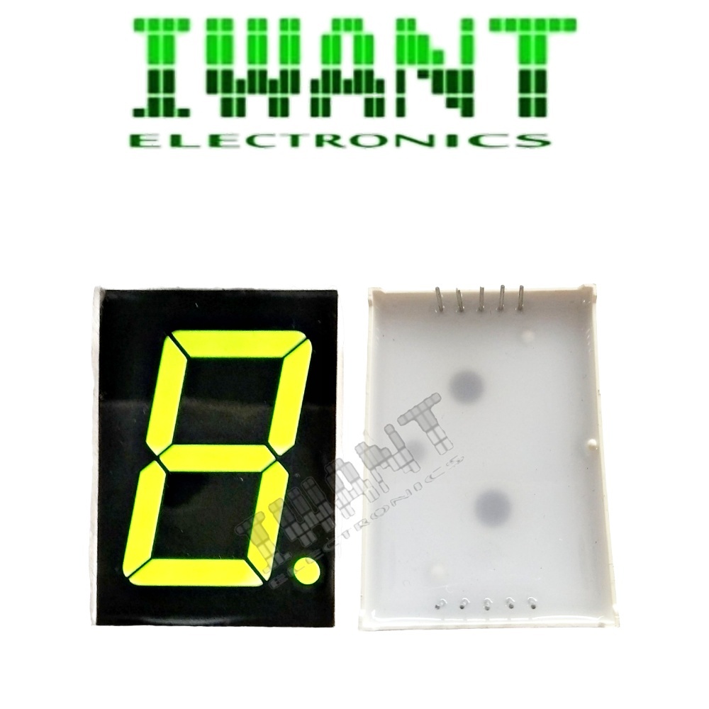 7 SEGMENT 1.2 INCH ANODA HIJAU (YELLOW GREEN) SEVEN SEGMENT 1.2 INCH