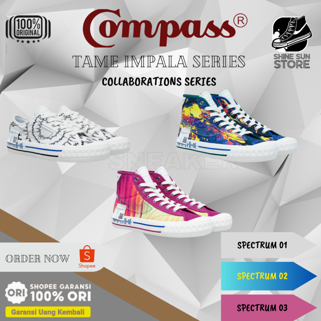 [ORIGINAL] Sepatu Compass Tame Impala Spectrum 01 // Spectrum 02 // Spectrum 03