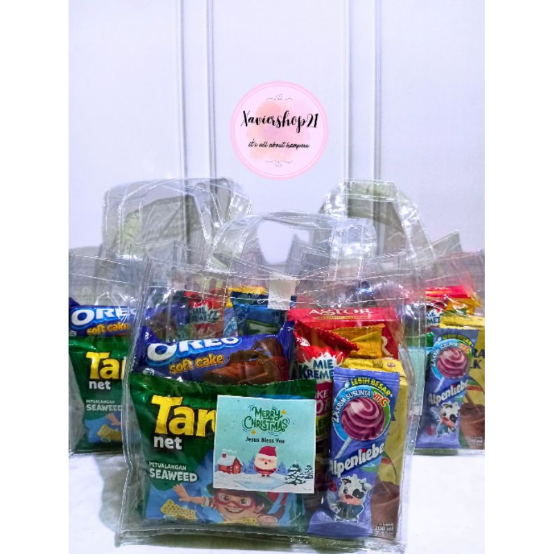 

Promo 7.7 READY! Paket Snack Kemasan Tas Mika/Paket Snack Premium (FREE STICKER CUSTOM)