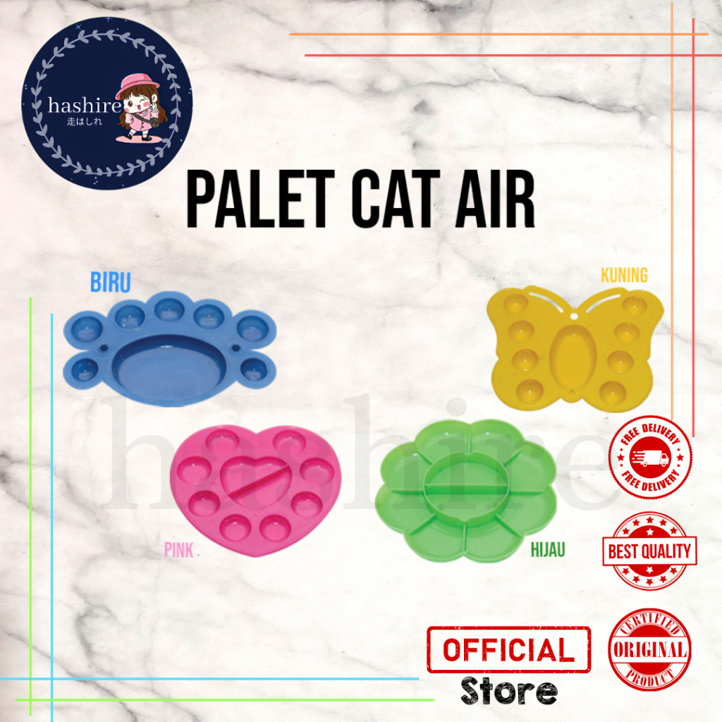 

Palet / Piring Cat Air Kepiting,/ kupu-kupu/Sakura/ Love/Lukis Hati