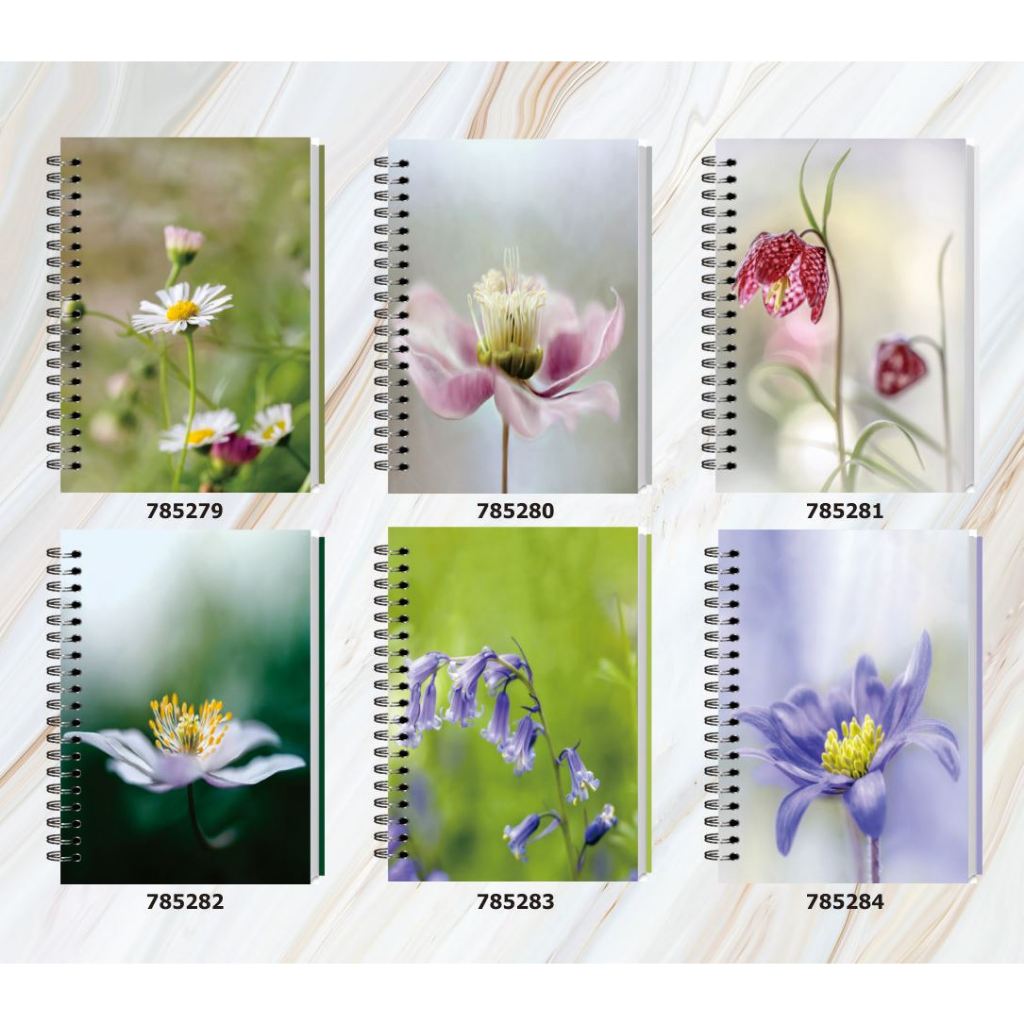 

Spiral Notebook A6 / Bunga / Set 44 / 3540