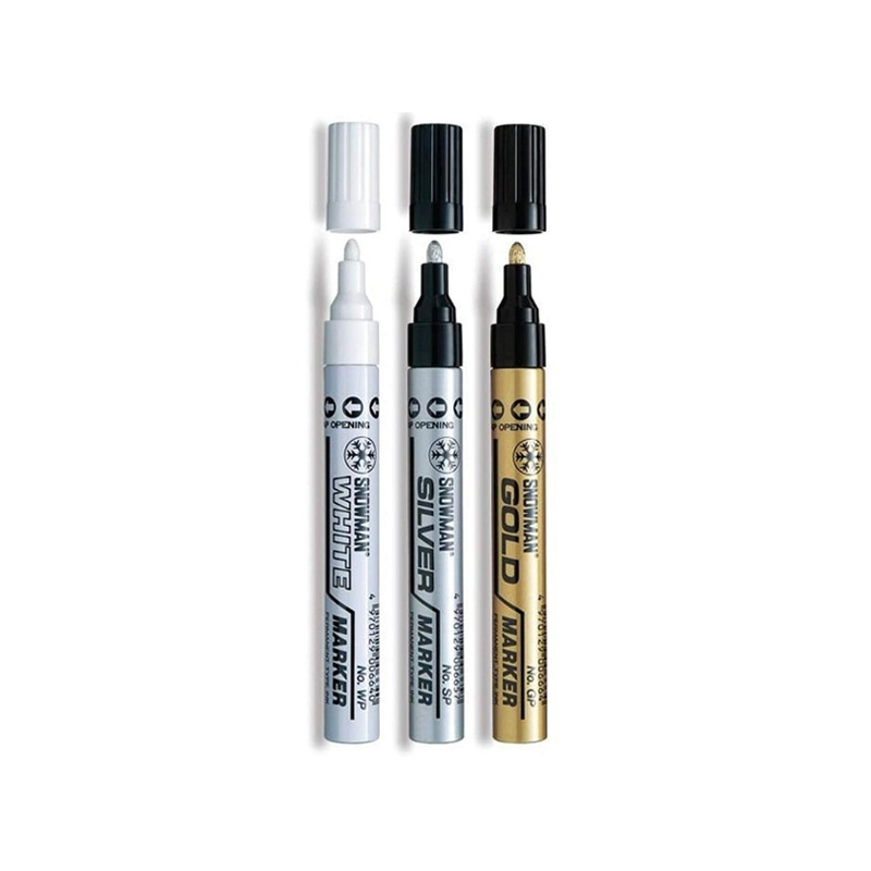 

Spidol permanent paint marker || putih silver emas