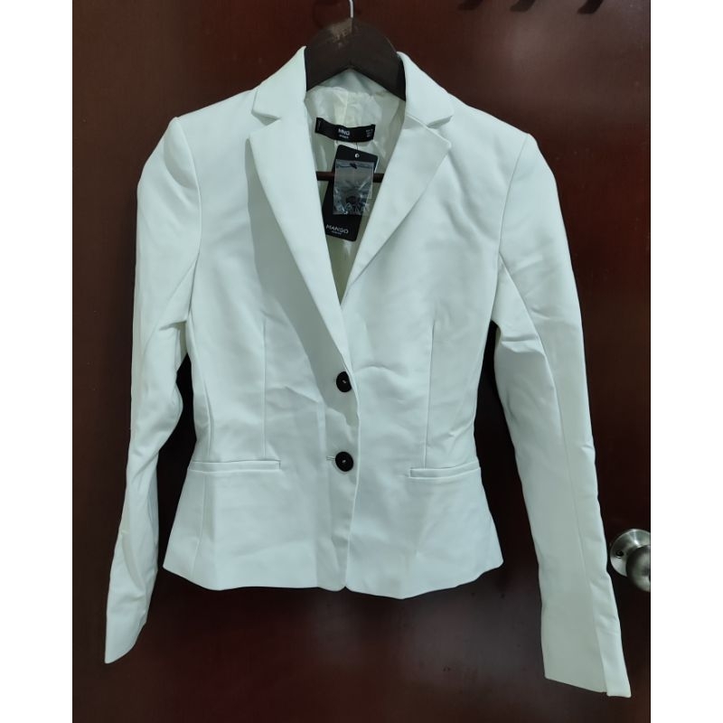 Blazer Mango white dokter MNG original