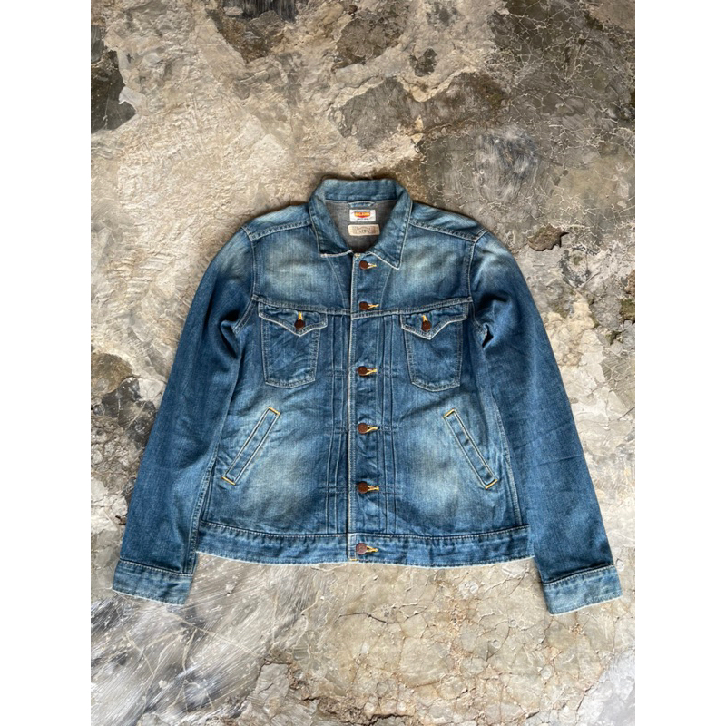 big jhon vintage type 2 buckle back denim jacket not levis