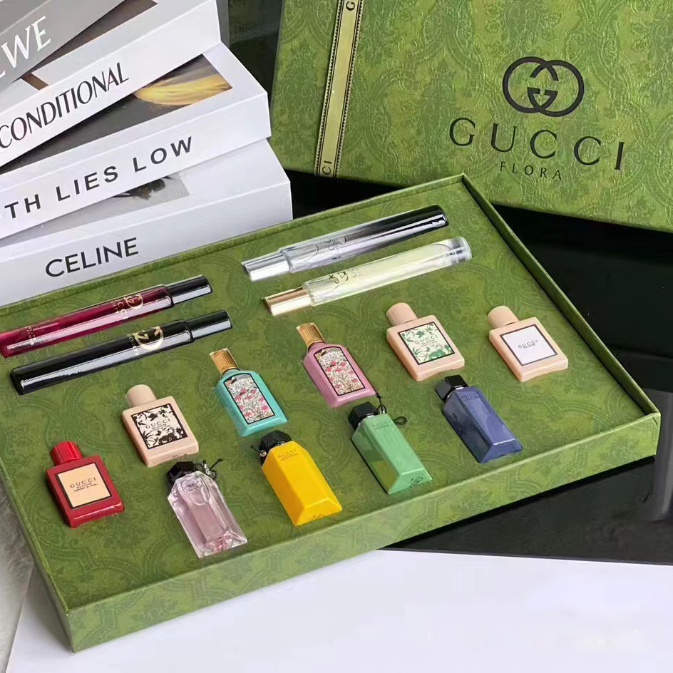 Gucci perfume set 14 PCS / Gucci Guilty Parfum / Gucci Bloom parfum / Gucci Flora Gorgeous Parfum / 