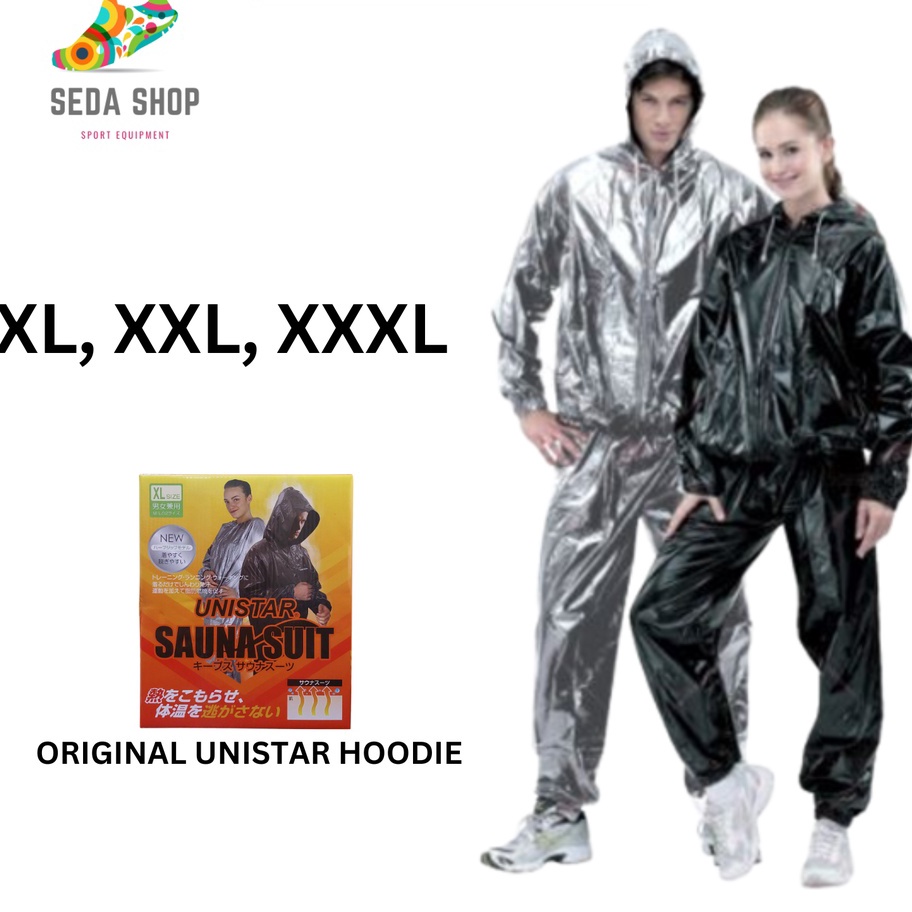 Grosir Jaket Parasut Olahraga Pria Wanita Hoodie Jumbo - Sauna Suit Unistar Hoodie Lengkap - Baju Sauna Pembakar Lemak Best Product