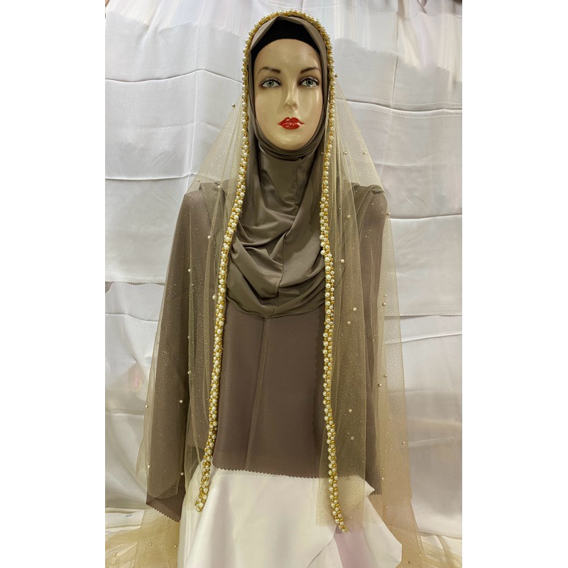 VEIL PENGANTIN | SLAYER PENGANTIN | VEIL MANTEN GLITER MUTIARA | SLAYER PAYET MUTIARA