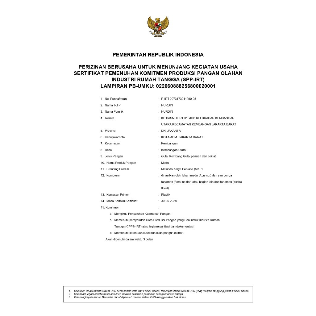 

RB MADU ASLI MURNI NEKTAR MULTIFLORA HUTAN SUMBAWA 100% TANPA CAMPURAN MADU BIMA MURNI 1KG