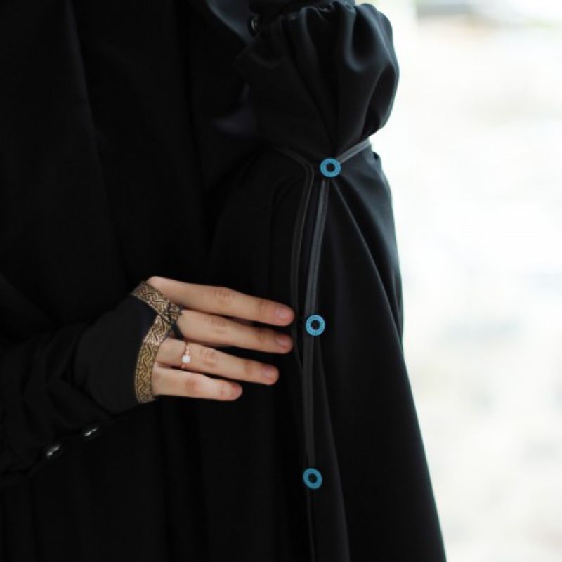 Khimar Handsplit Raudhah Jetblack Alsyahra