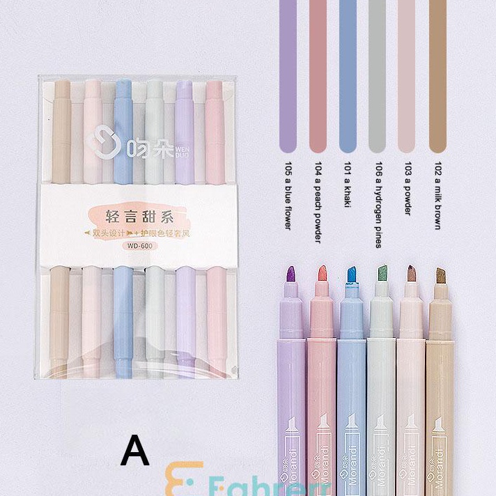 

Diskon Promo ✨EG 6 PCS Spidol Highlighter Pastel Colour Pen Journal Marker Pen Alat Tulis Replacement Stabilo-Eghrerr