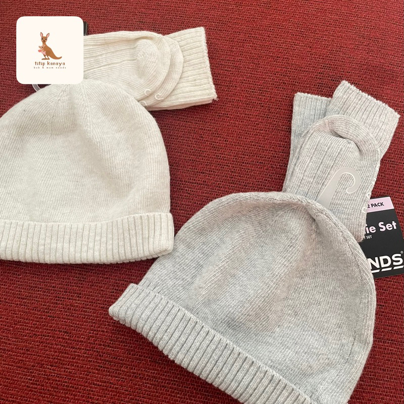 [1-2 years] Bonds beanie set 1-2 years original from Aussie topi kaos kaki