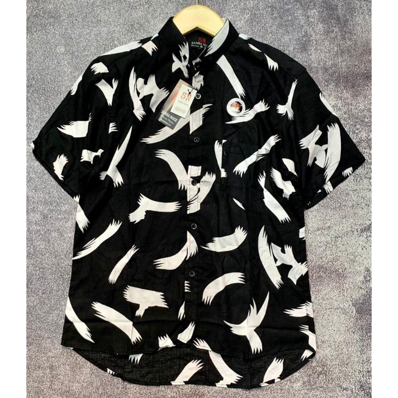 Hem Rayon pendek pria Kemeja rayon Motif terbaru