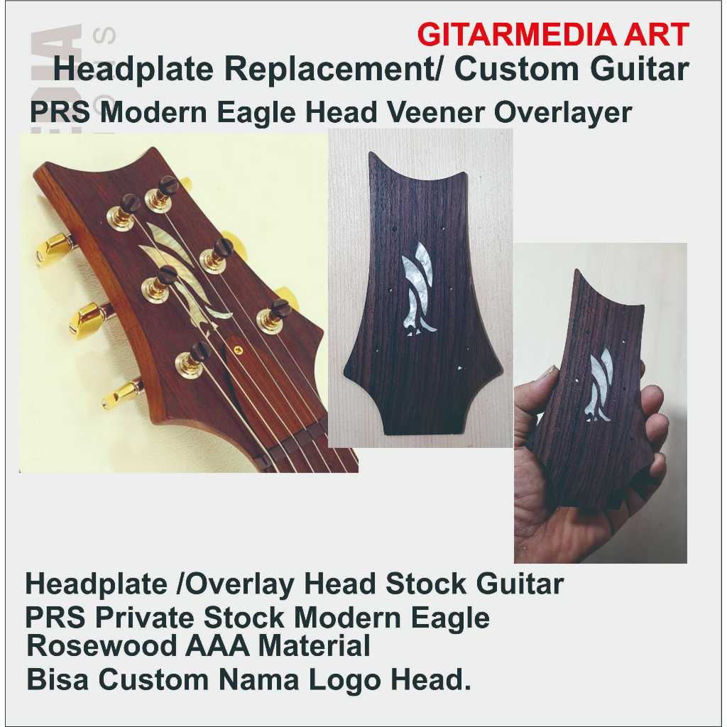 Head template PRS- headstock-headplate-headoverlay-PRS-guitar