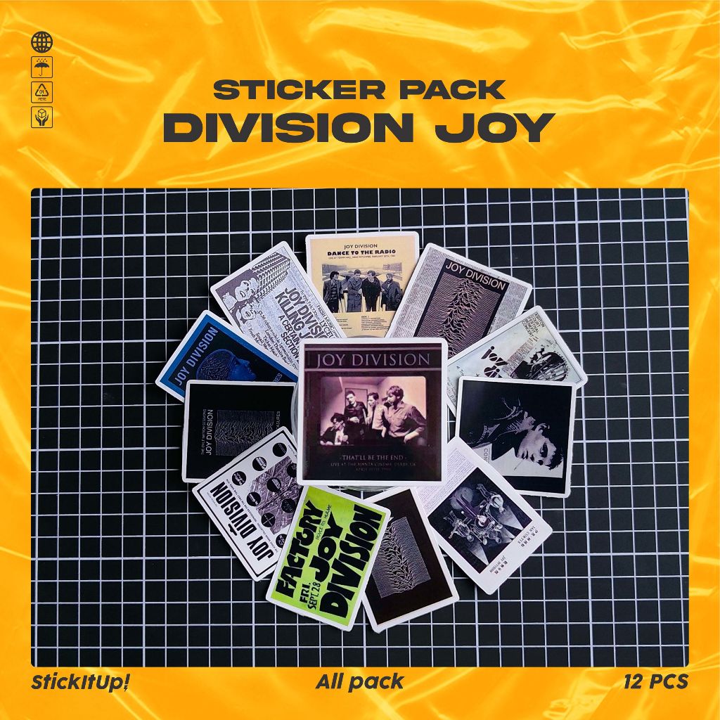 

COD✨ StickItUp Stiker Pack Vintage Poster Division Joy Happy Split Kraft Retro Lucu Keren Untuk Koper Laptop Skateboard