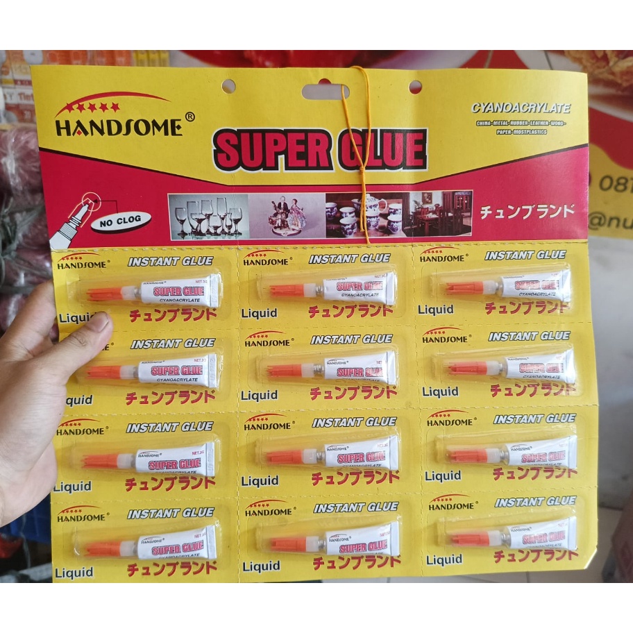 

Produk Lem Handsome super glue murah harga per lembar (bukan satuan) Readystock