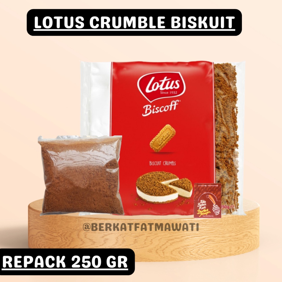 

KODE DUP074 LOTUS CRUMBLE BISCUIT 250 GR/REMAHAN BISKUIT BISCOFF/TOPPING COOKIES CRUMBLE