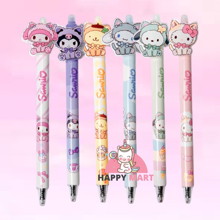 

Dijual Murah Pulpen hapus sanrio x neko eraseable pen sanrio kucing kuromi / melody / cinnamoroll