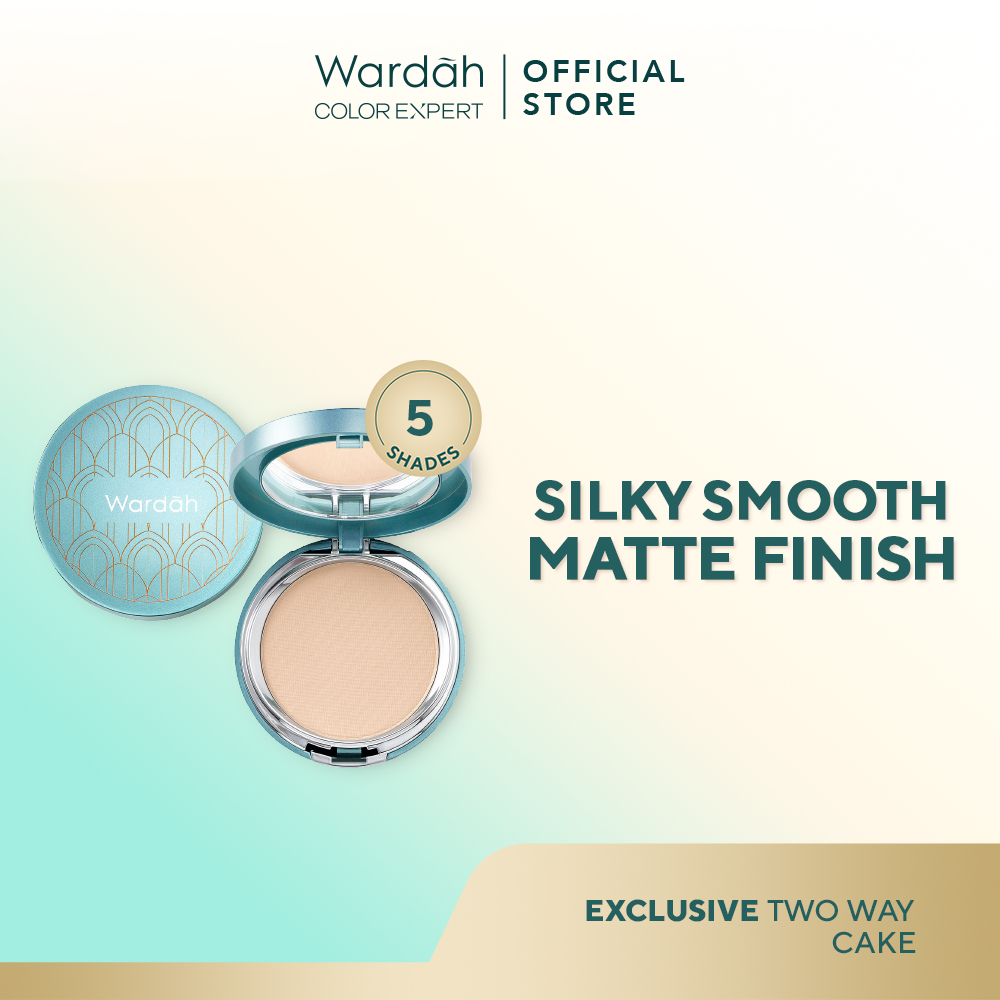 WARDAH Exclusive Two Way Cake - Bedak Dengan Tingkat Coverage Tinggi Yang Halus dan Tahan Lama - Dil