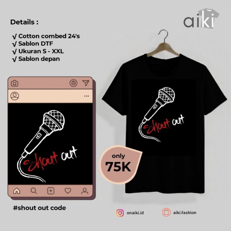 KAOS SABLON LOKAL_ENHYPEN_SHOUT OUT