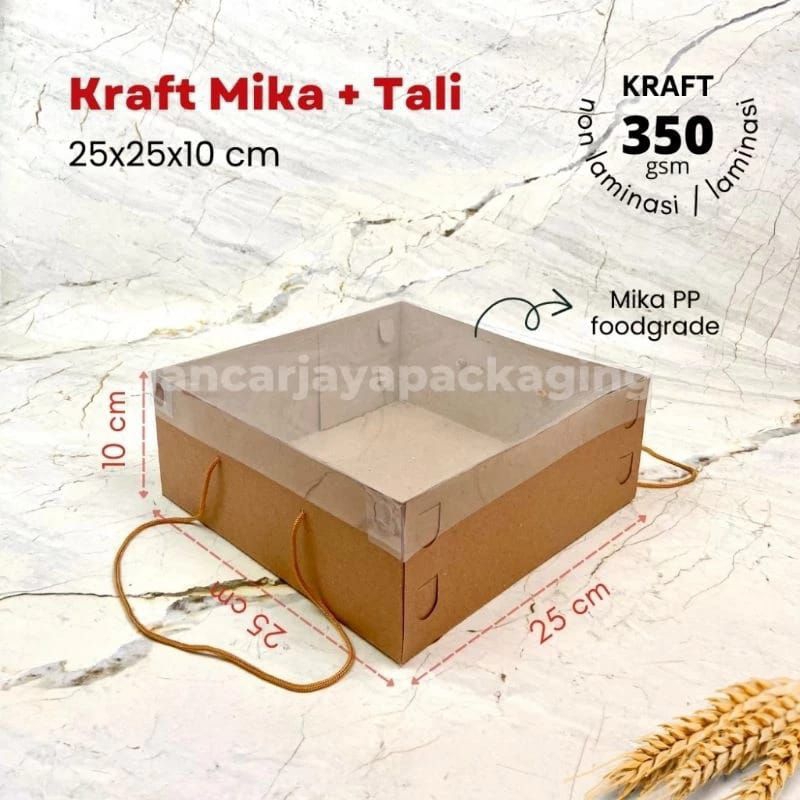 

Box Hampers Cake Tutup Mika Plus Tali tentengan