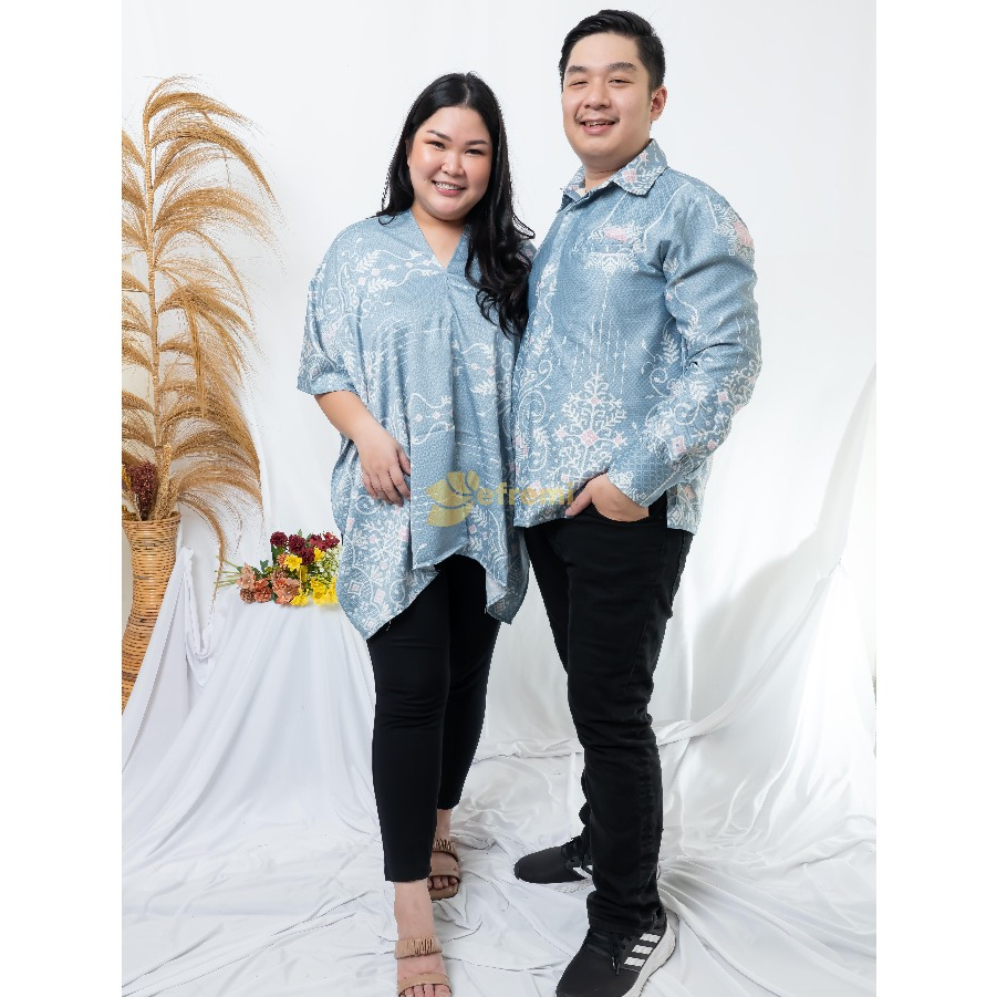 STELAN COUPLE BATIK SATIN SEMI SUTERA PRINTING WANITA MODERN TRENDY/BATIK KERJA FORMAL PESTA COUPLE 