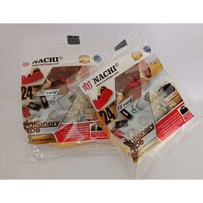 

Isolasi/ Solatip/ Selotip/ Stationary Tape Nachi 24mm x 72 yard