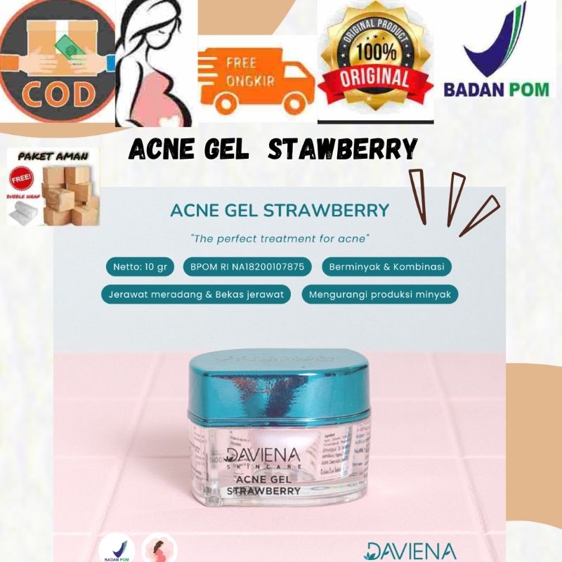 DAVIENASKINCARE ACNE GEL | DAVIENA SKINCARE | SKINCARE BPOM | CREAM PENCERAH WAJAH | DAVIENA SKINCAR