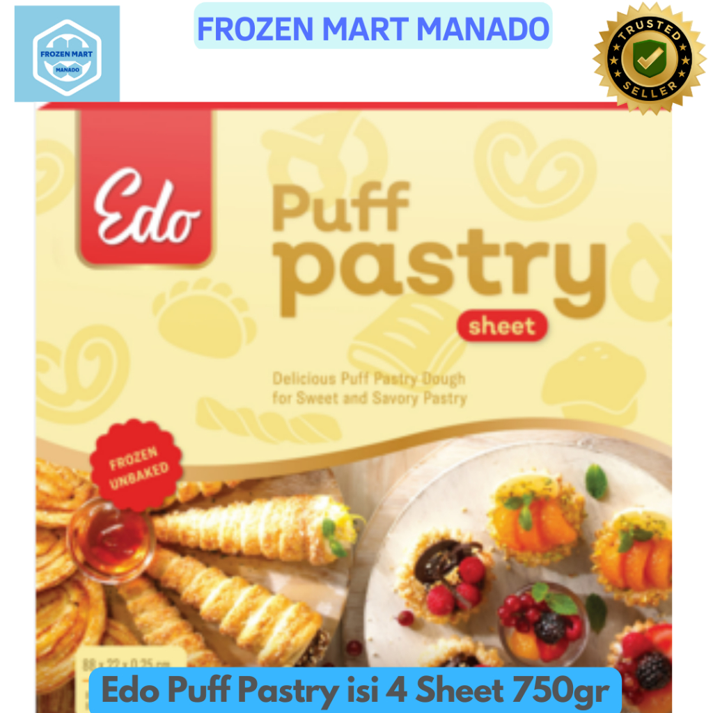 

Edo Puff Pastry isi 4 Sheet 750gr - Frozen Mart Manado (Frozen Food Manado)